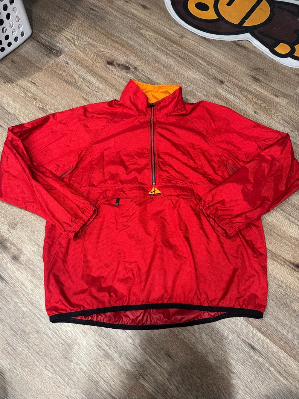 Vintage Red Nike ACG Packable Anorak Jacket With A Half-Zip
